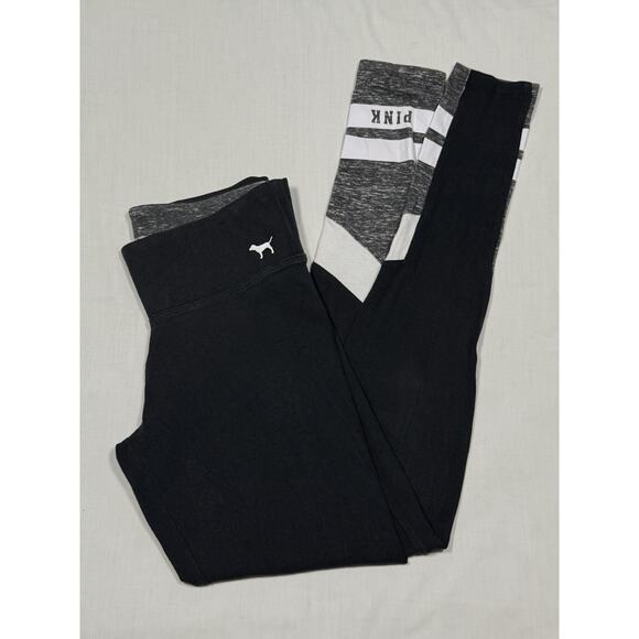 Victoria's Secret Pants - PINK Victoria’s Secret XS Black High Rise Leggings Colorblock Athletic